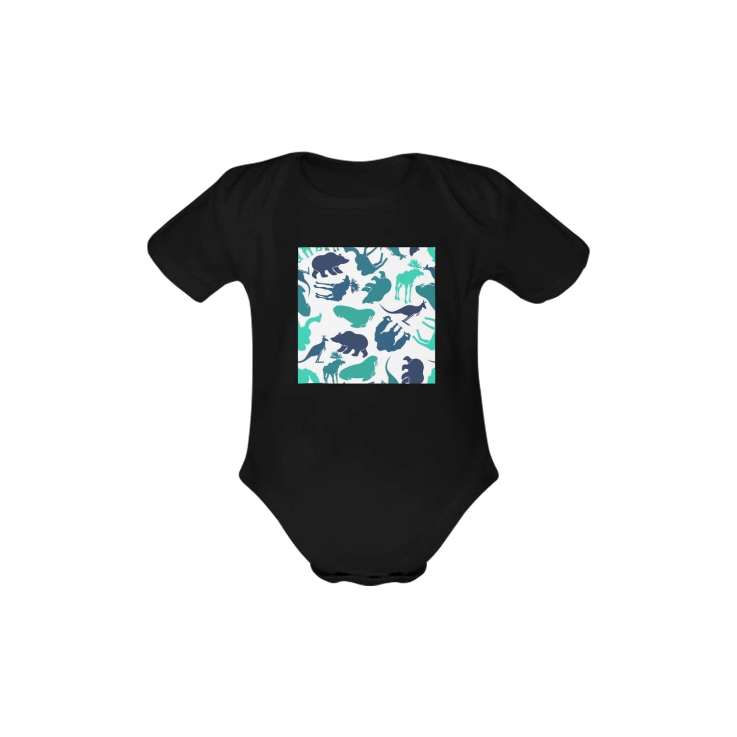 Blue Animals Baby Onesie