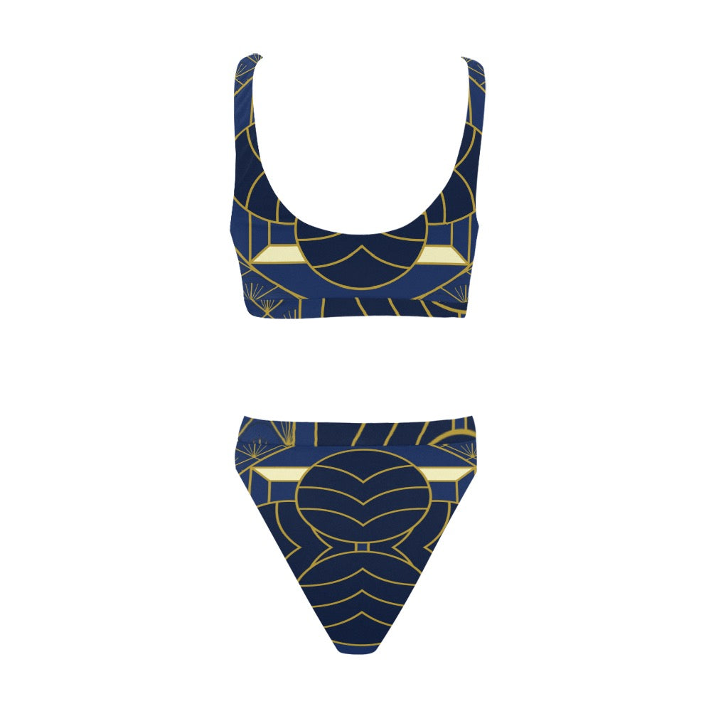 Navy Cut Sport Swimsuit