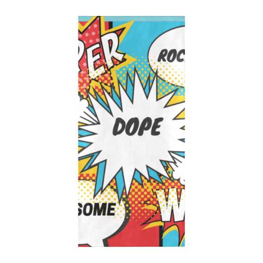 Comic Words Beach Towel 32"x 71"