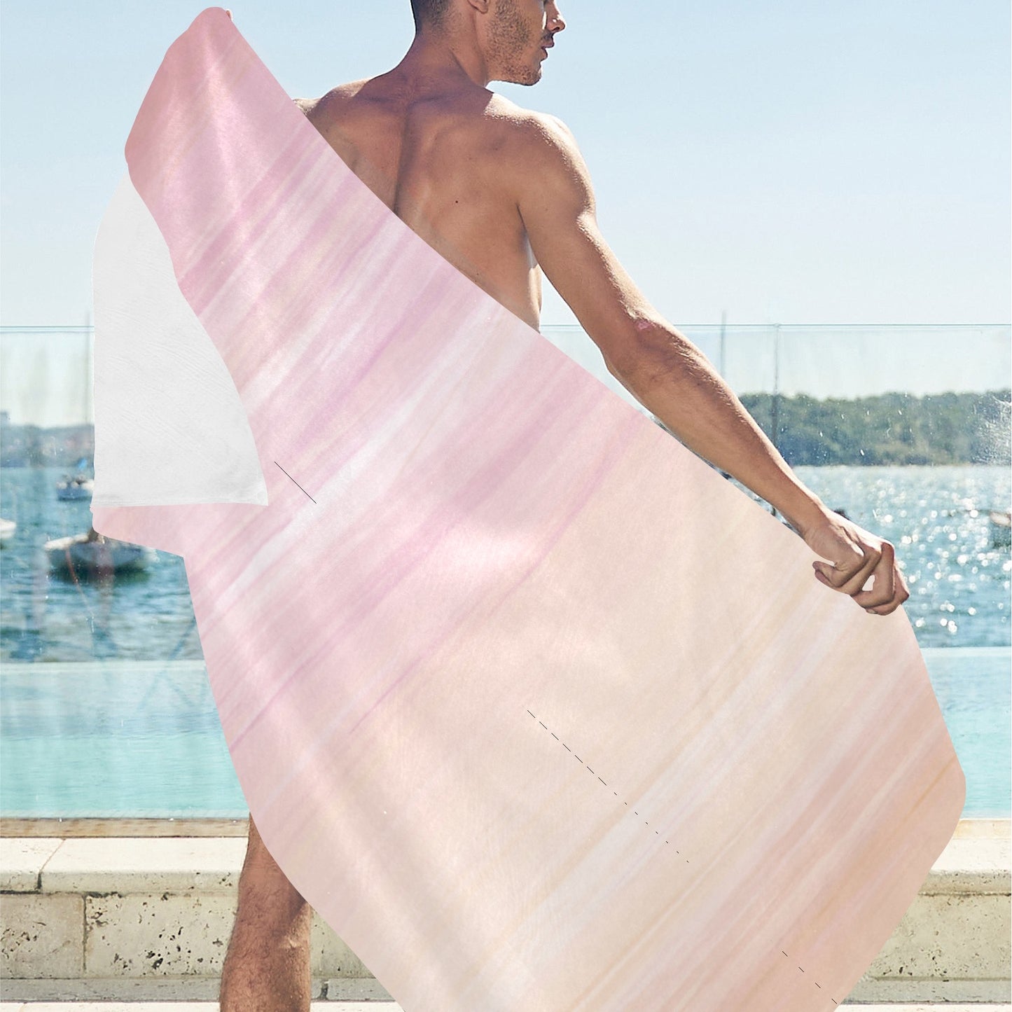 Peach Ombre Beach Towel 32"x 71"