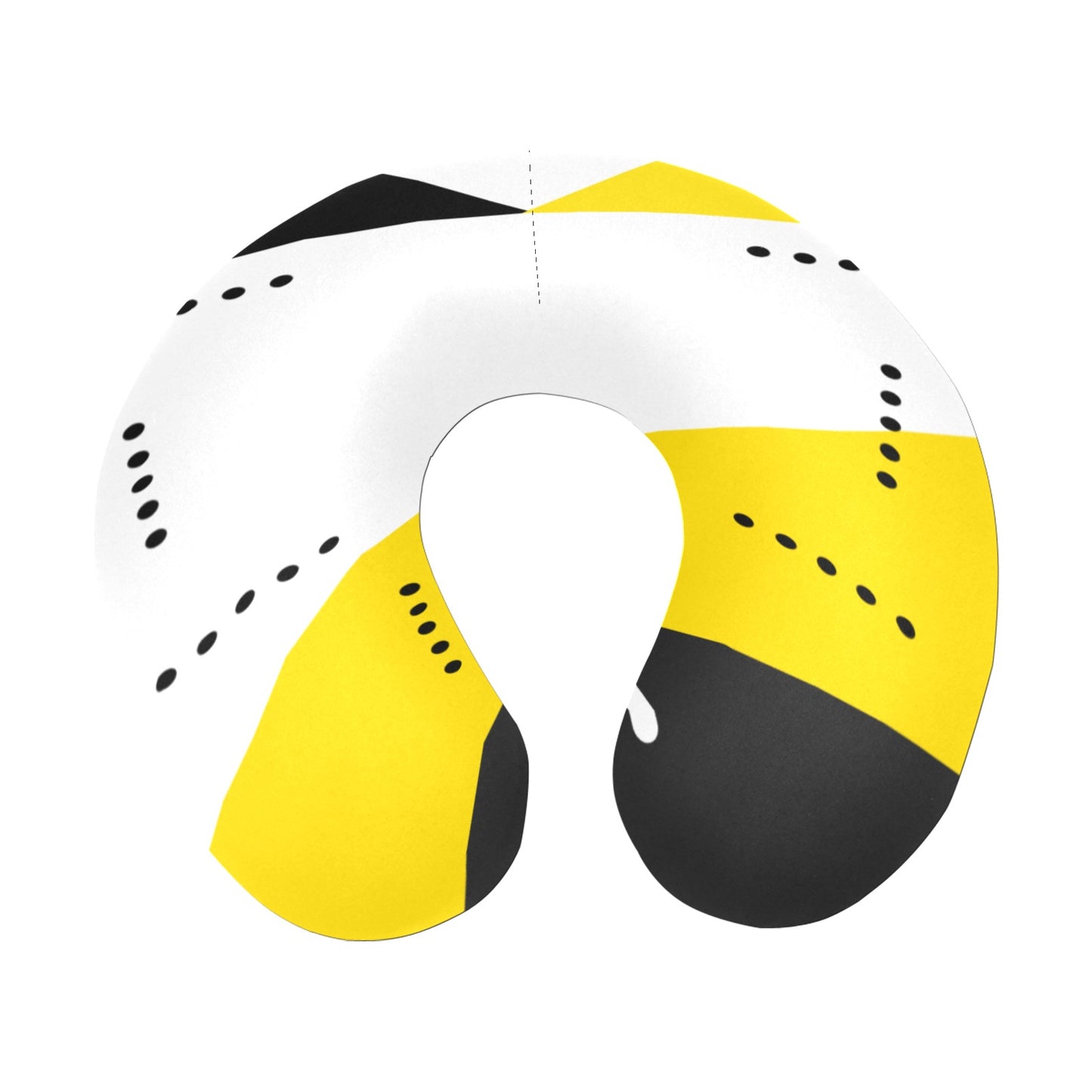 Black and Yellow U-Shape Travel Pillow