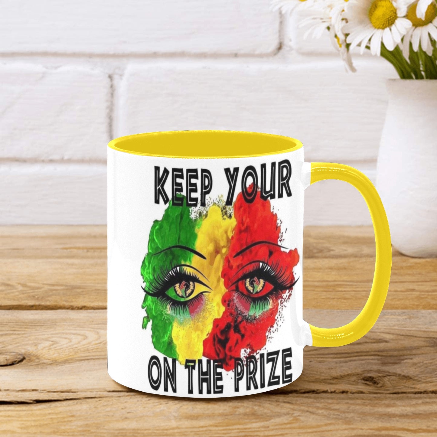 Keep Your Eyes On The Prize Custom Inner Color Mug (11oz)