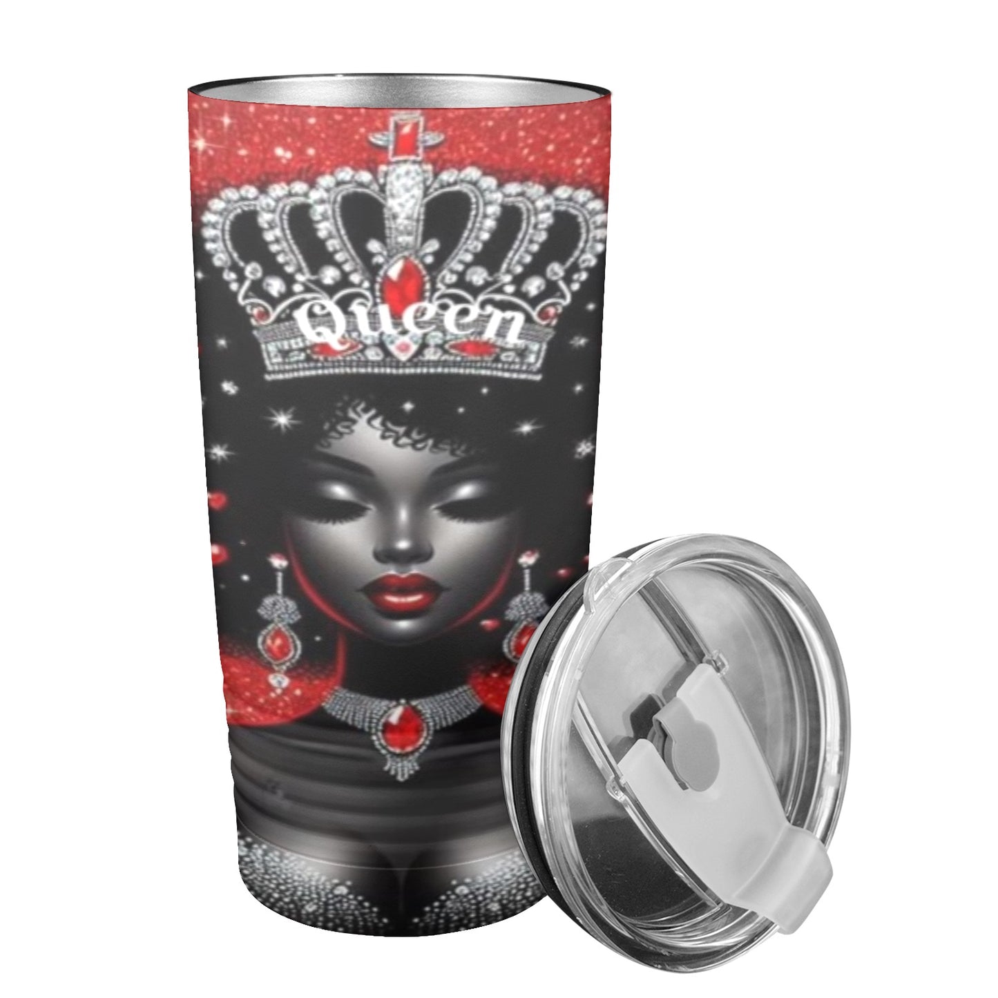 Black Queen 20oz Insulated Stainless Steel Mobile Tumbler