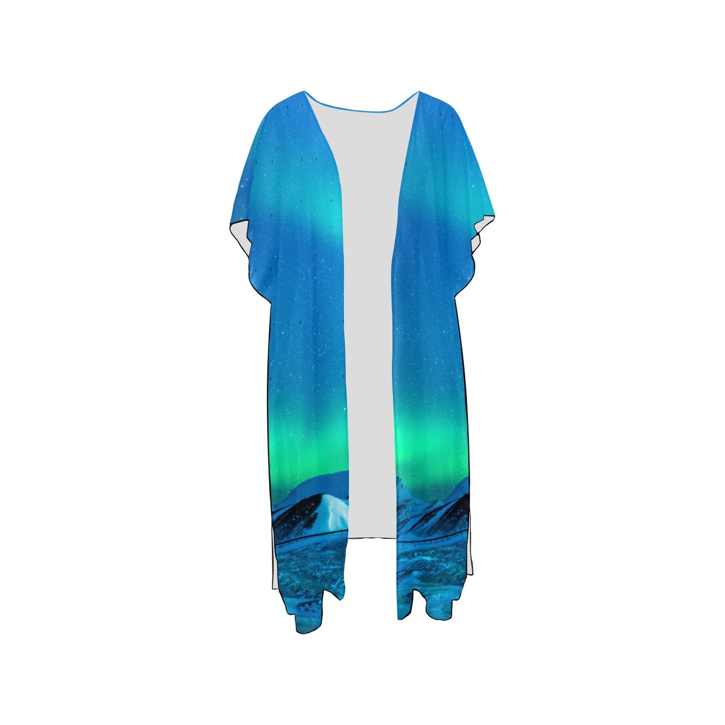 Blue Eclipse Chiffon Cover Up