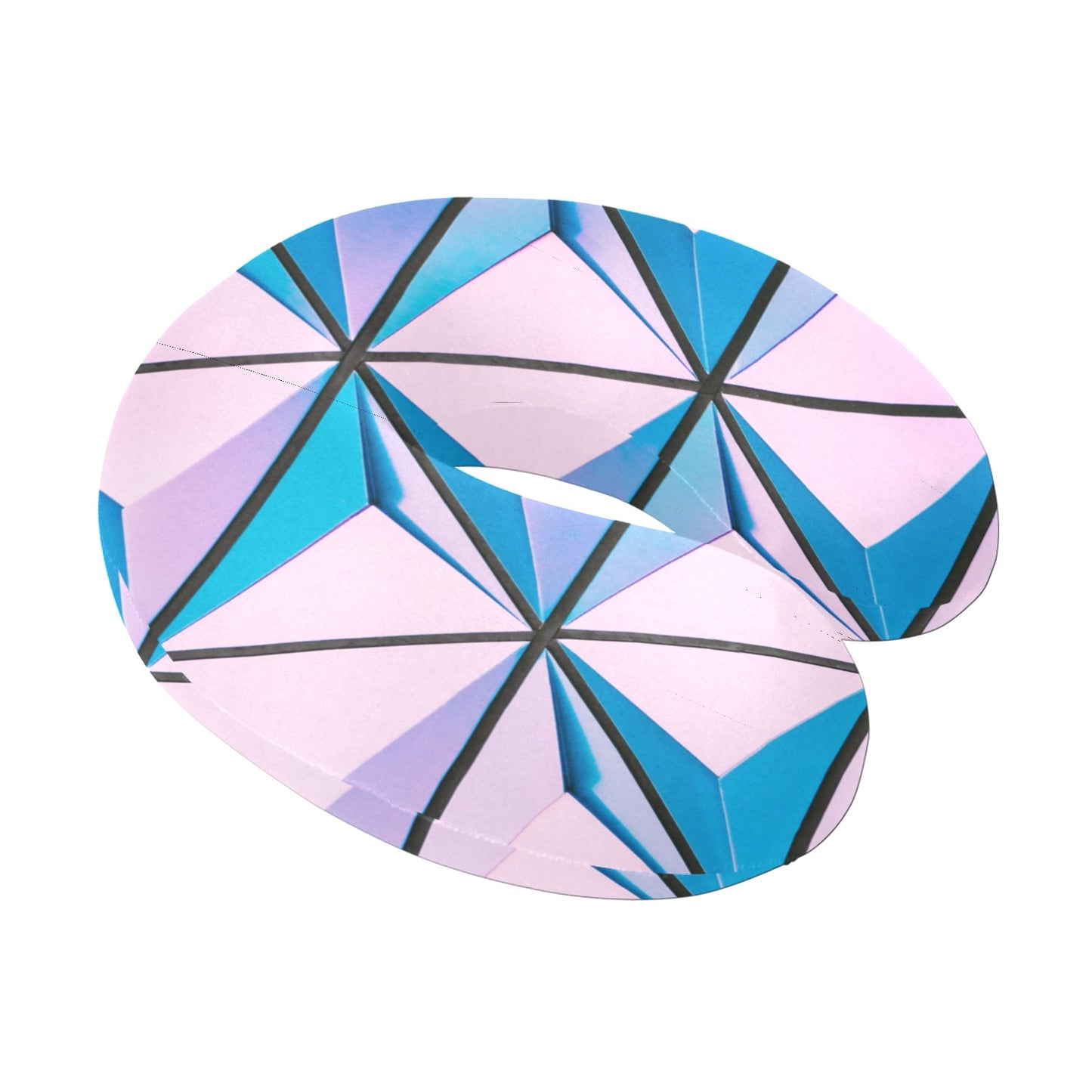 Pink Abstract U-Shape Travel Pillow