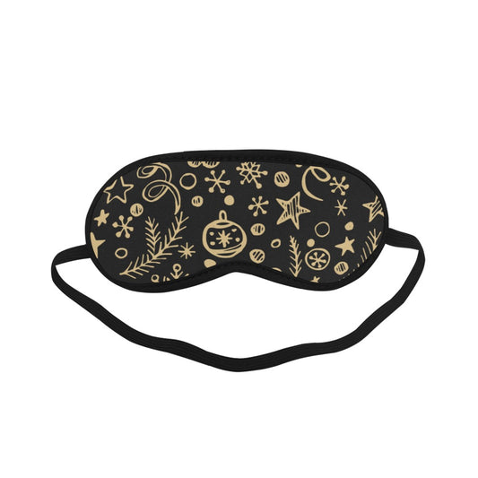 Gold Ornaments Christmas Sleeping Mask