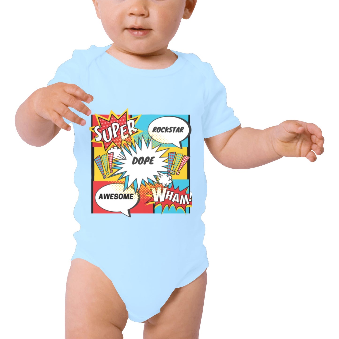 Comic Words Baby Onesie