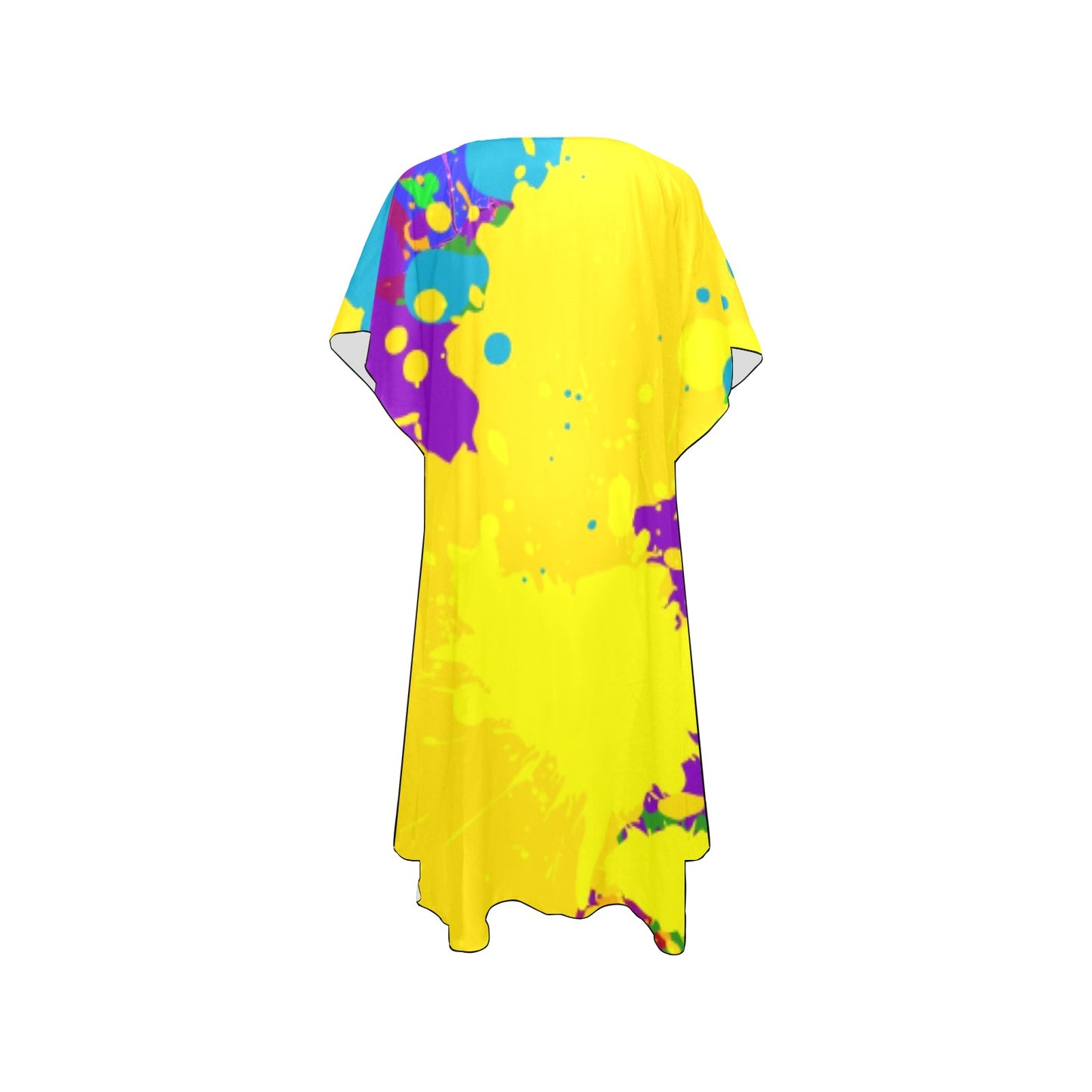 Yellow Splash Chiffon Cover Up