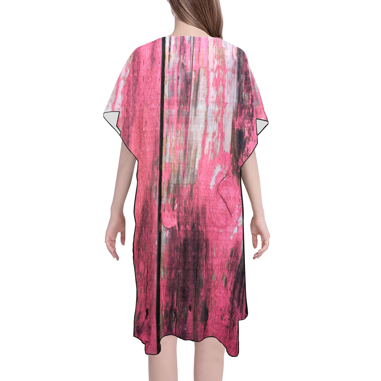 Pink Wood Chiffon Cover Up