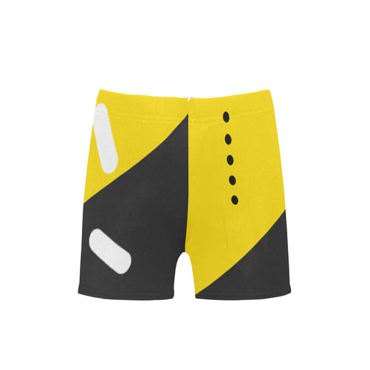 Black & Yellow Little Boys' Swimming Trunks