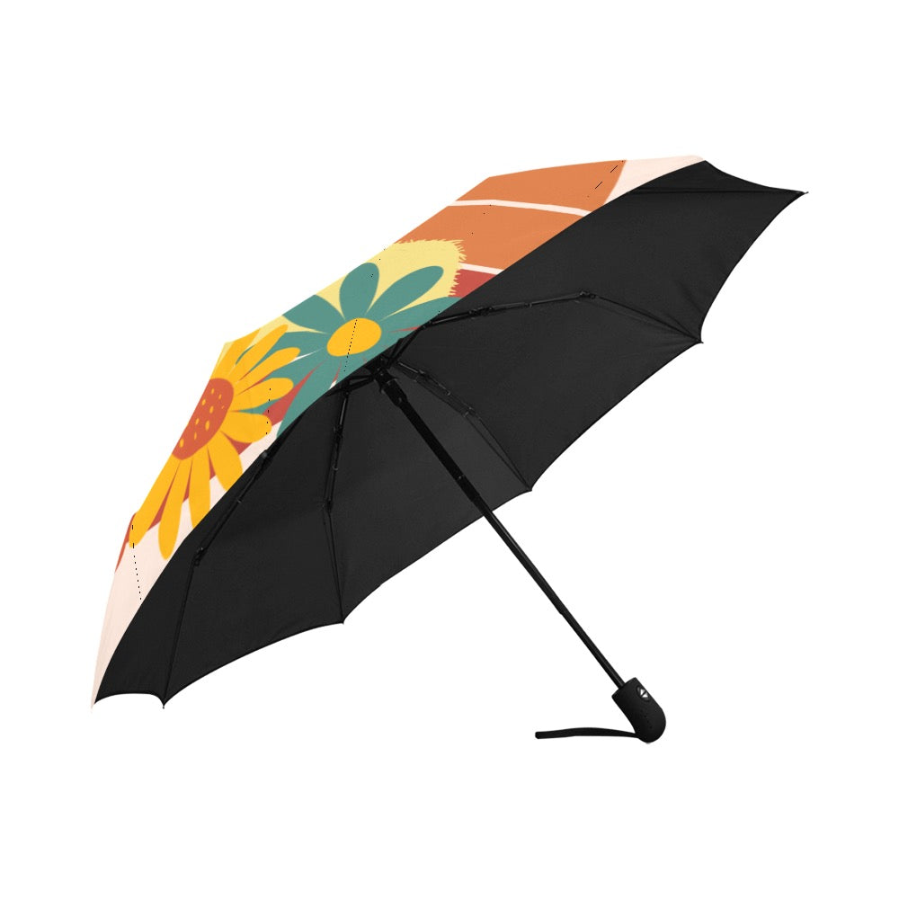 Melanin Flowers Anti-UV Auto-Foldable Umbrella