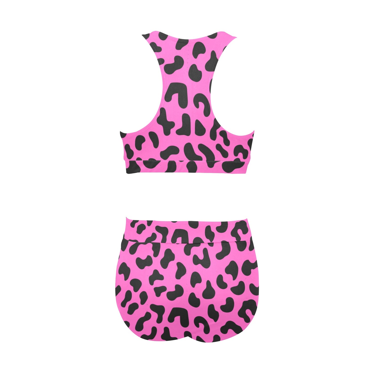 Pink Chee Crop Top Bikini Set