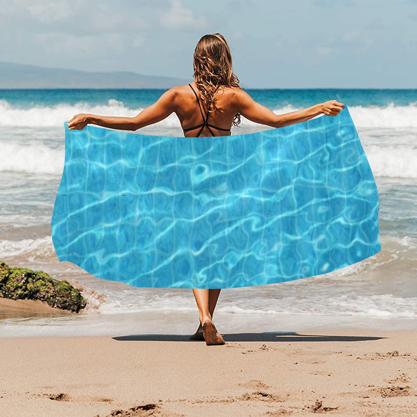 Pool Vibes Beach Towel 32"x 71"