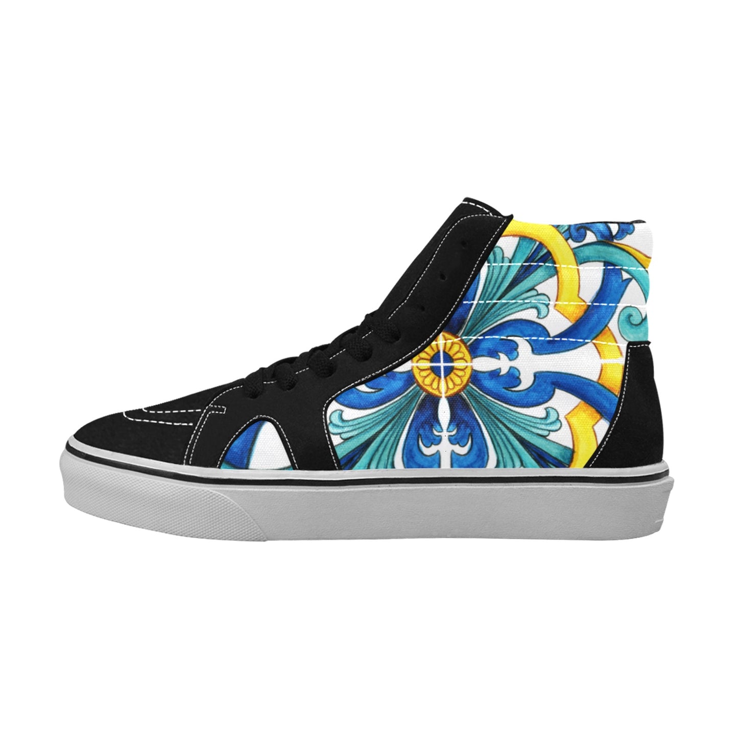 Mediterranean Women's High Top Skateboarding Shoes