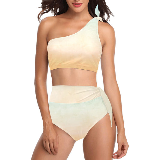 Sand-ish One Shoulder Bikini Set