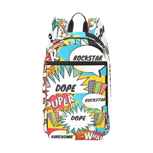 Comic Words Large Capacity Travel Backpack