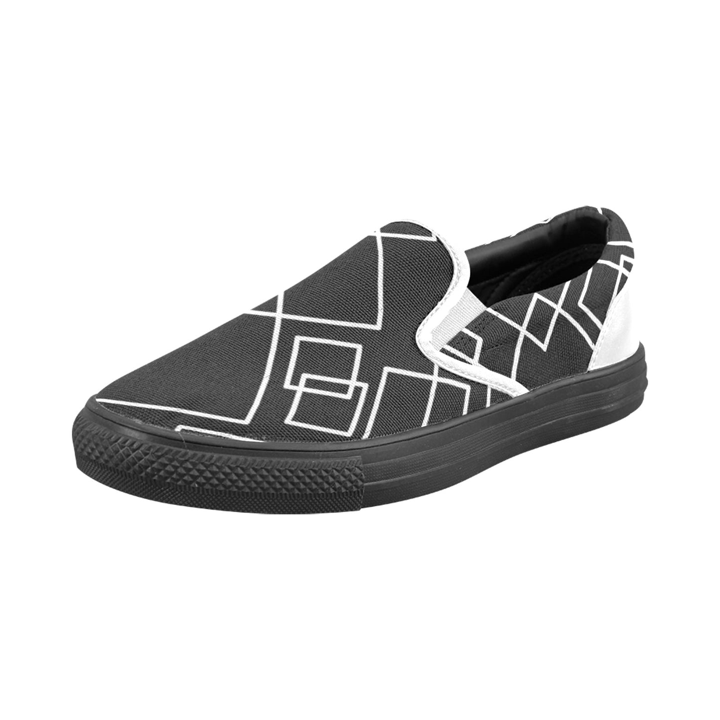 Black Squared Slip-on Shoes -Kid