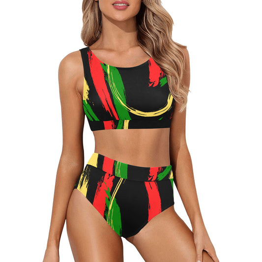 For The Culture Crop Top Bikini Set