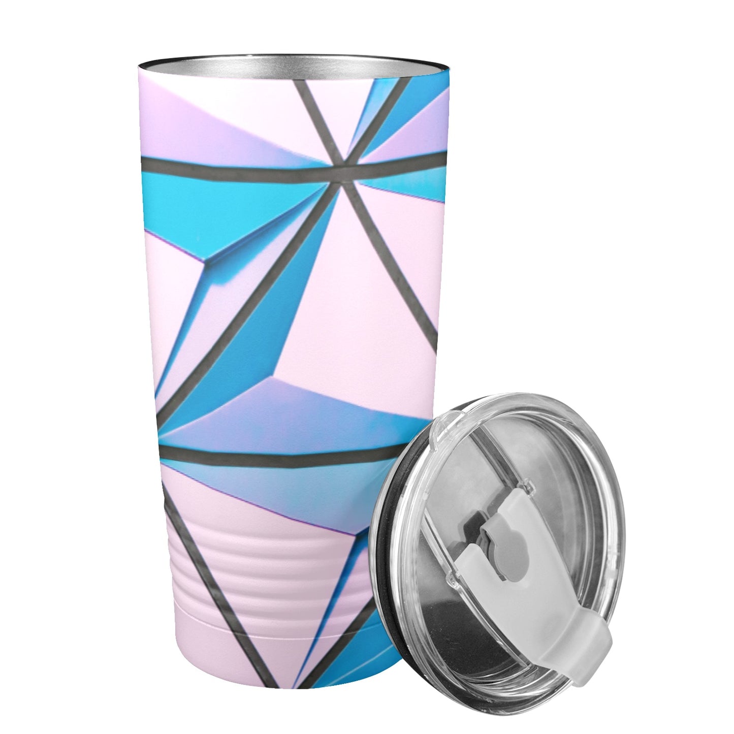 Pink Abstract 20oz Insulated Stainless Steel Mobile Tumbler