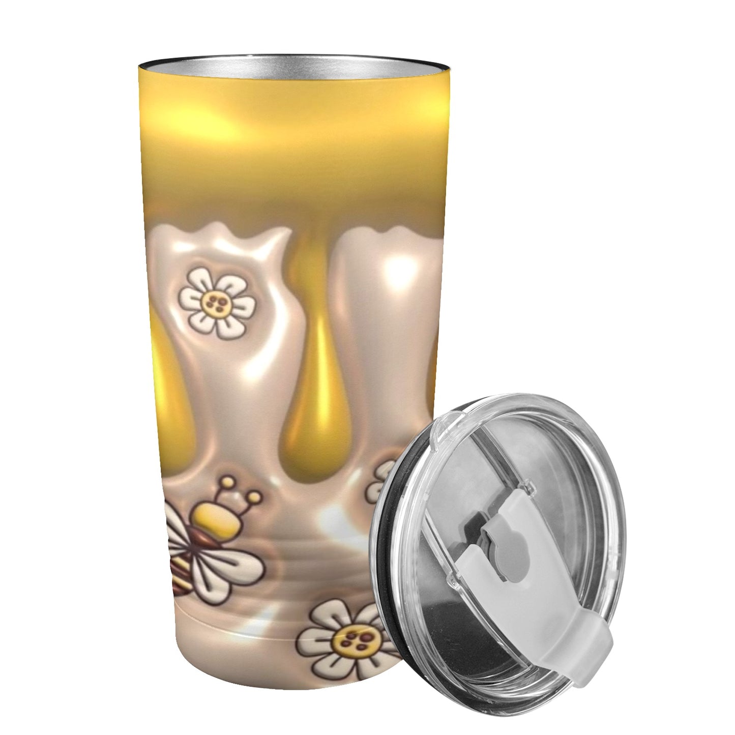 Honey Bee 20oz Insulated Stainless Steel Mobile Tumbler