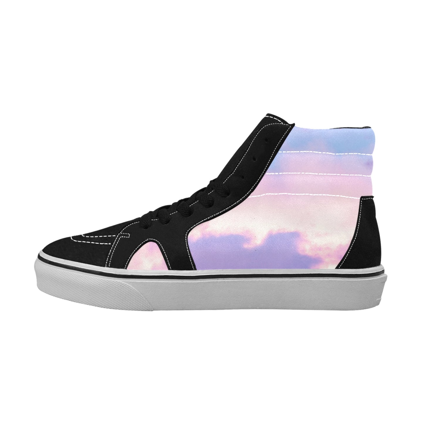 Pastel Skies Women's High Top Skateboarding Shoes