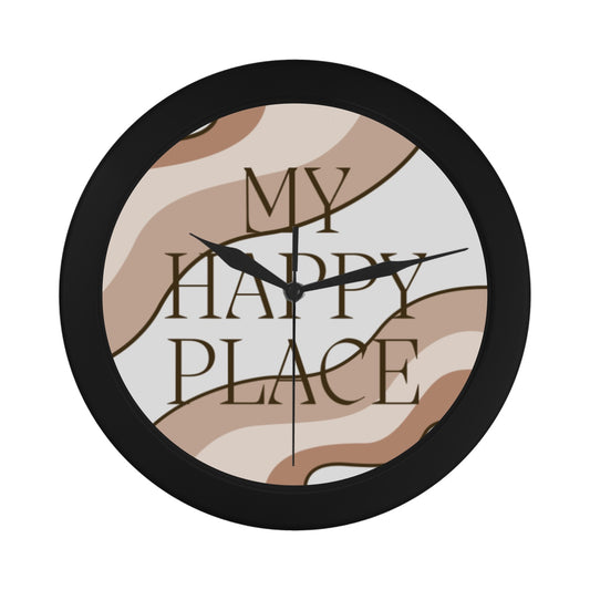 My Happy Place Circular Wall clock