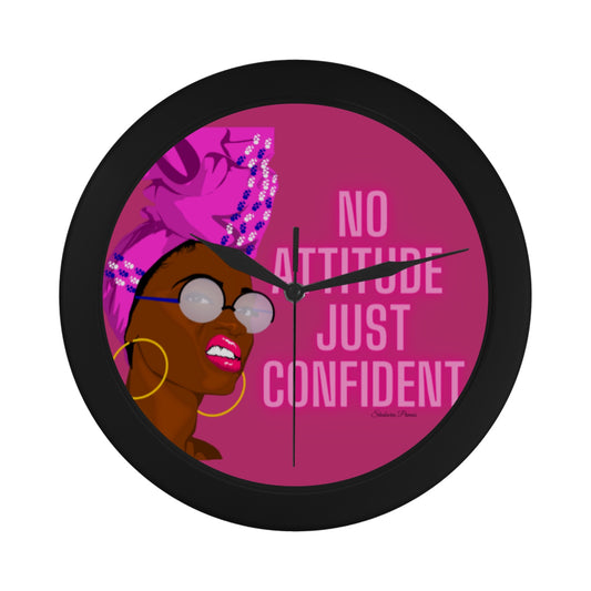 No Attitude Circular Wall clock