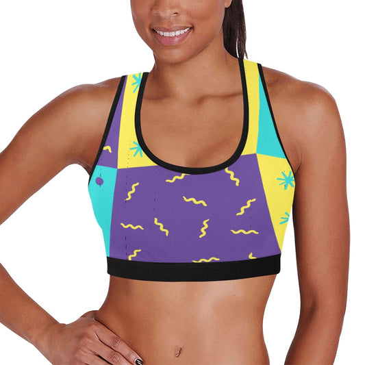 Purple Party Women's Sports Bra