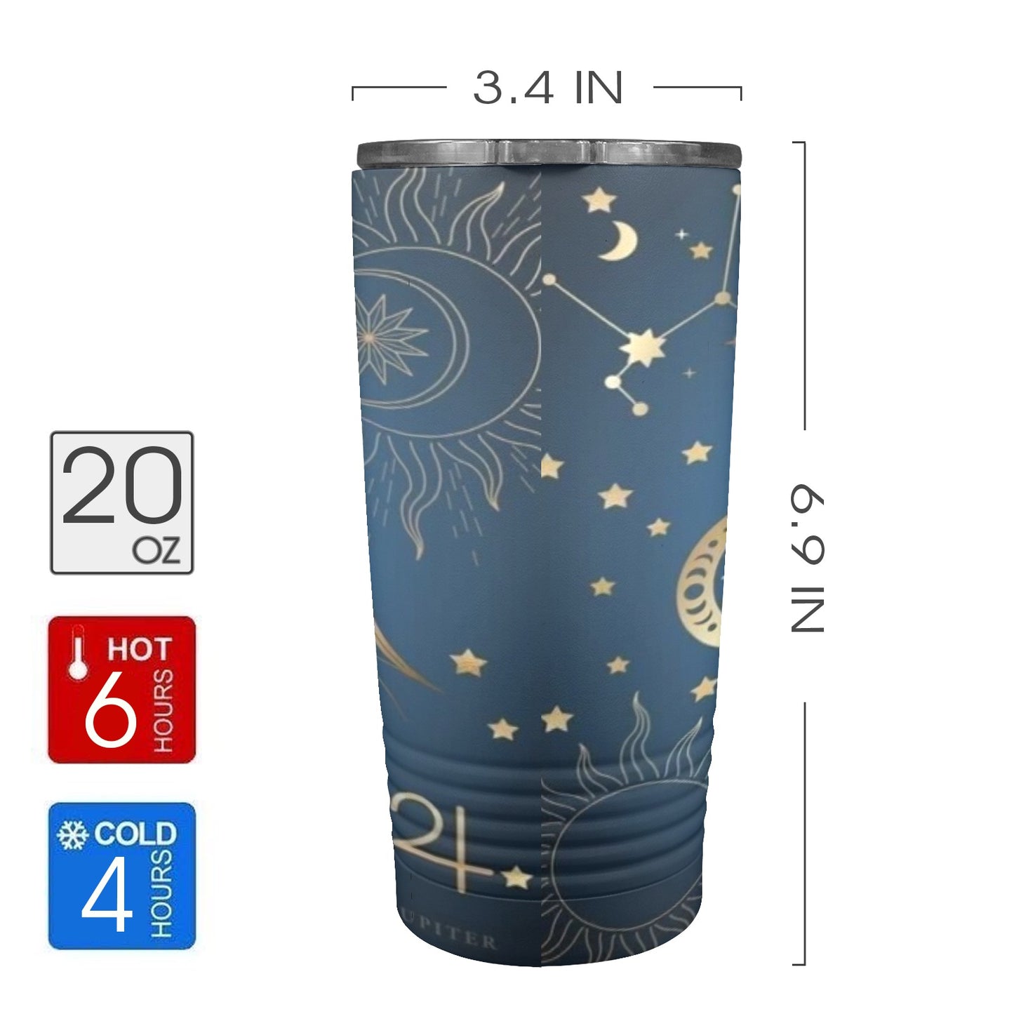 Sagittarius 20oz Insulated Stainless Steel Mobile Tumbler