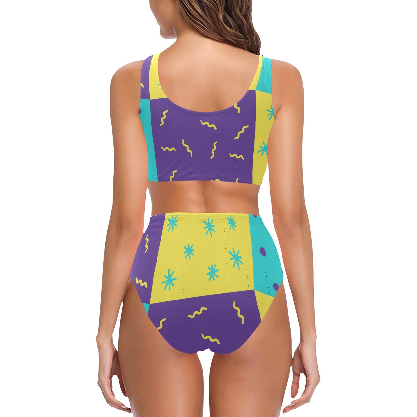 Purple Party Bow Tie Swimsuit