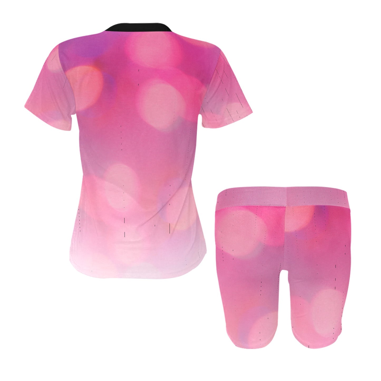 Pink Circles Women's Short Set