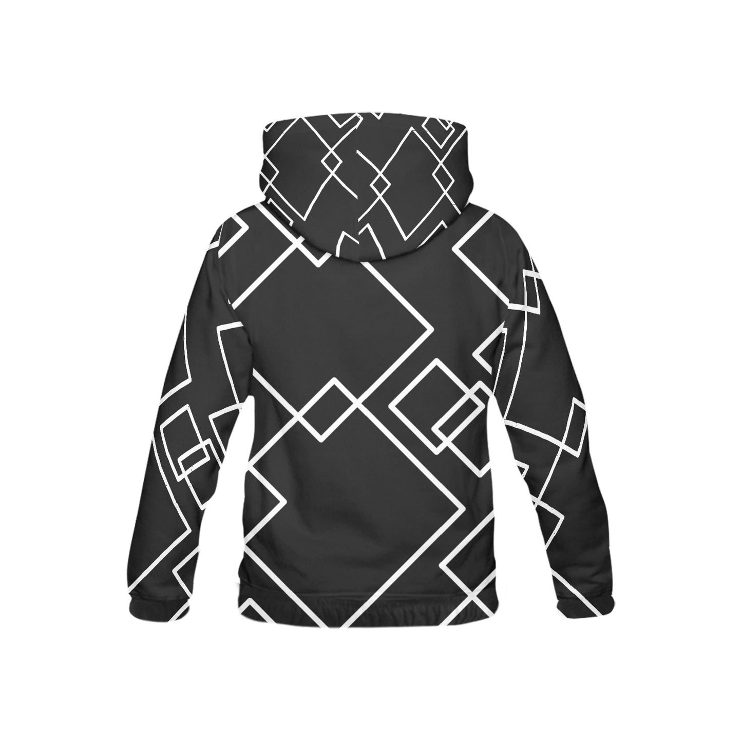 Black Squared Hoodie for Kid