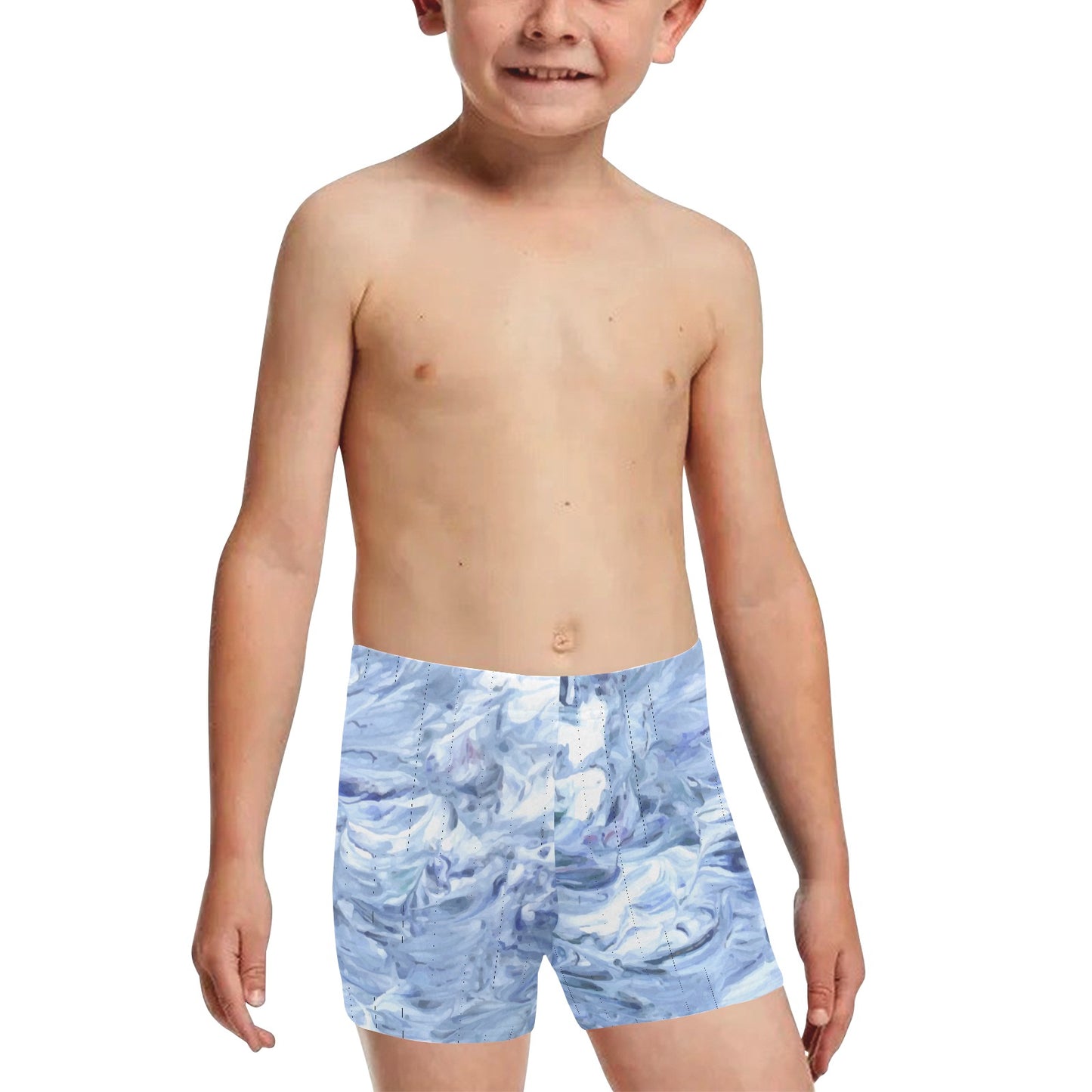 Motion In The Ocean Little Boys' Swimming Trunks