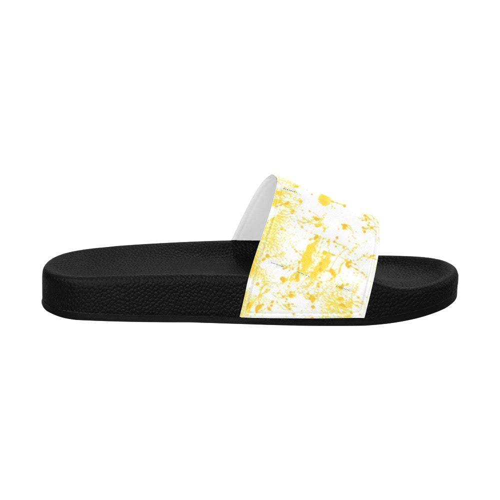 Yellow Splash Men's Slides