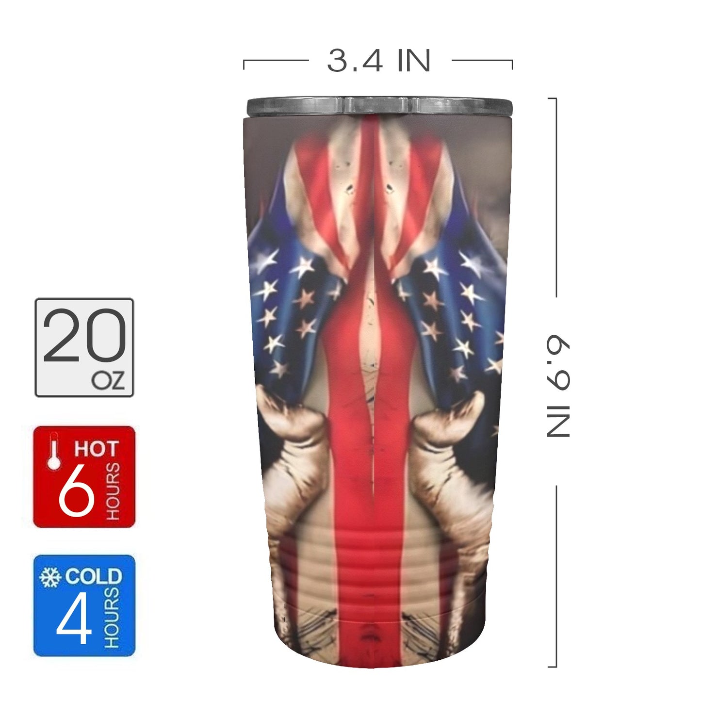 Veterans 20oz Insulated Stainless Steel Mobile Tumbler