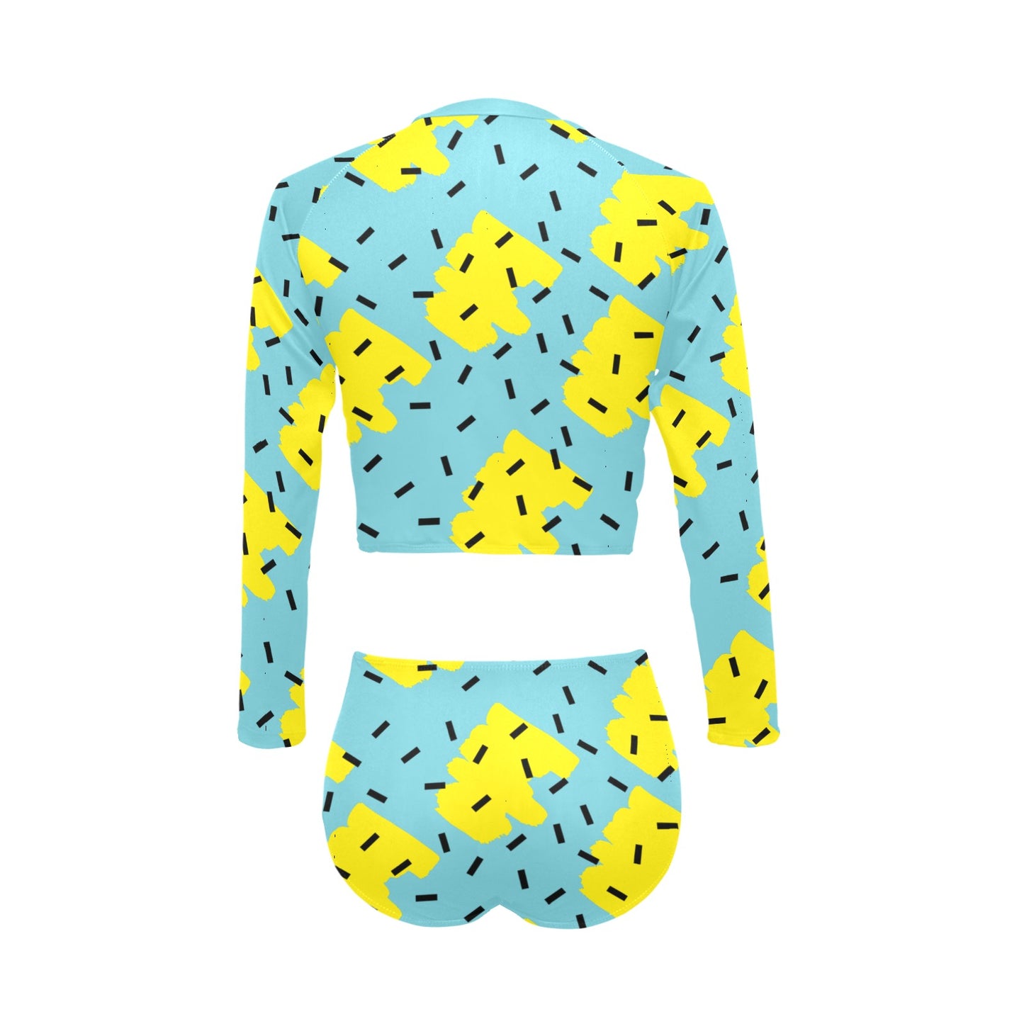 Turq-Limon Long Sleeve Bikini Set