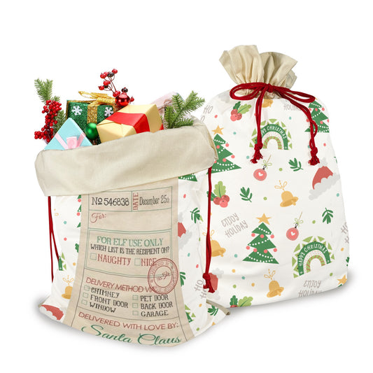 CHRISTMAS - Santa Sack Santa Claus Drawstring Bag 21"x32"