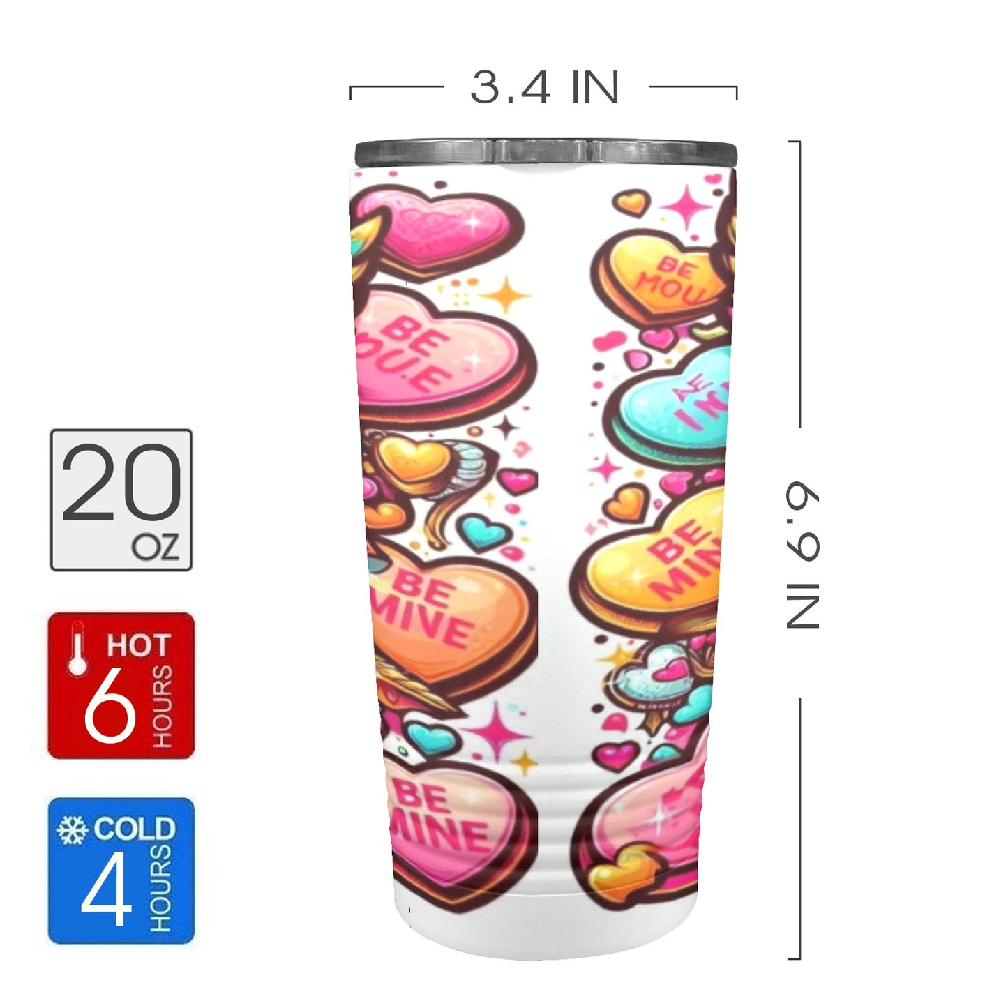 Cupid 1 Valentine’s Day 20oz Insulated Stainless Steel Mobile Tumbler