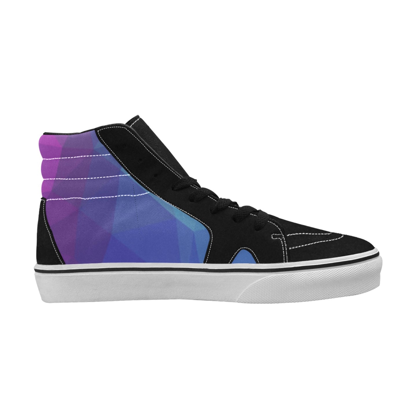 Blue Purple Women's High Top Skateboarding Shoes