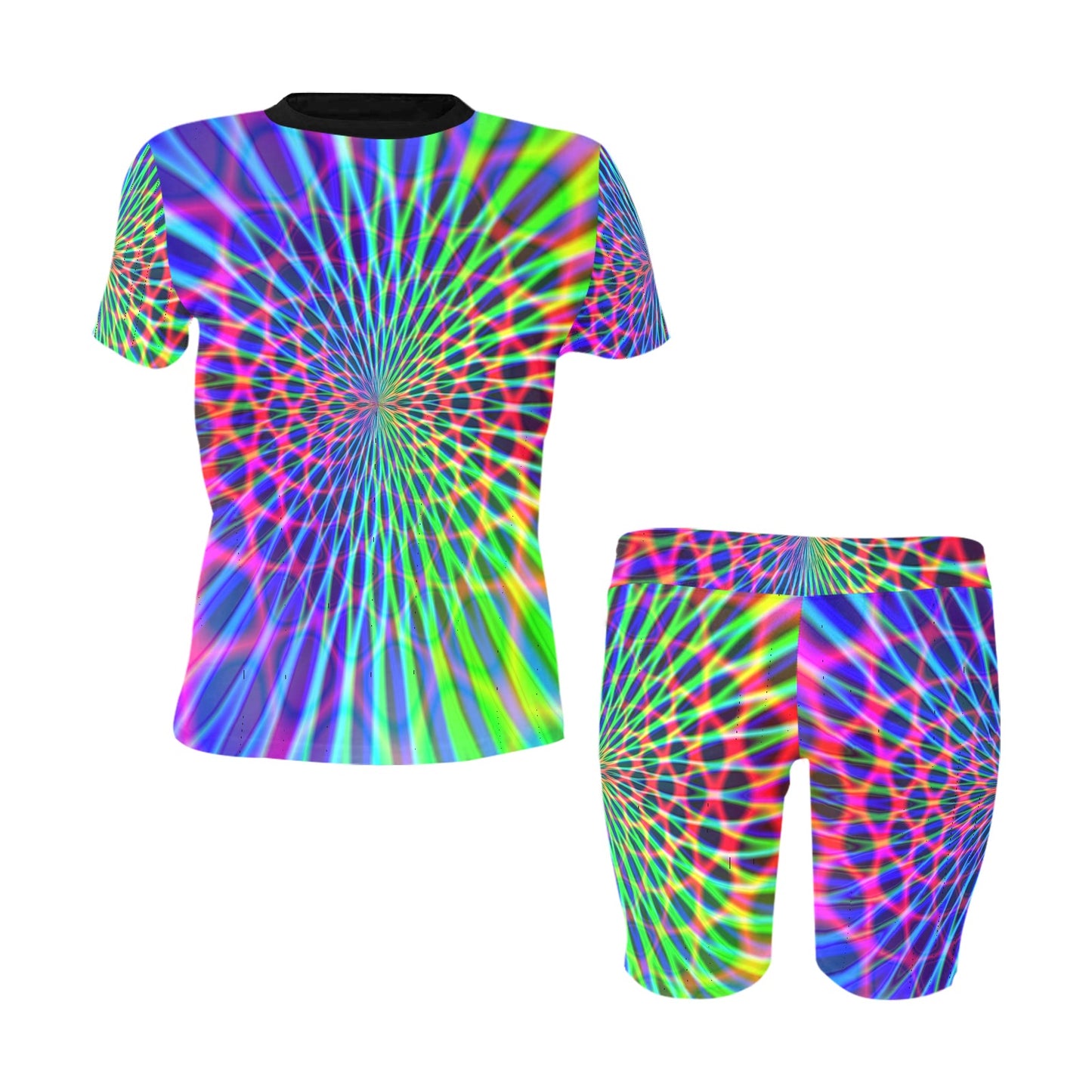 Abstract Rainbow Women's Short Set