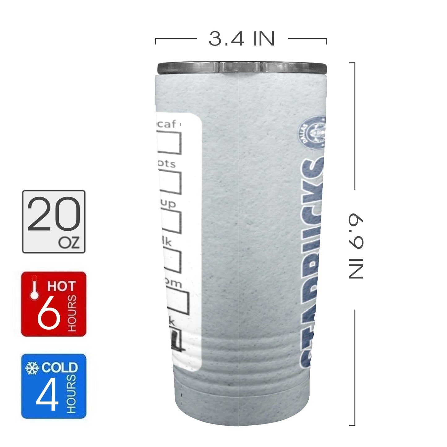 Cowboys 20oz Insulated Stainless Steel Mobile Tumbler