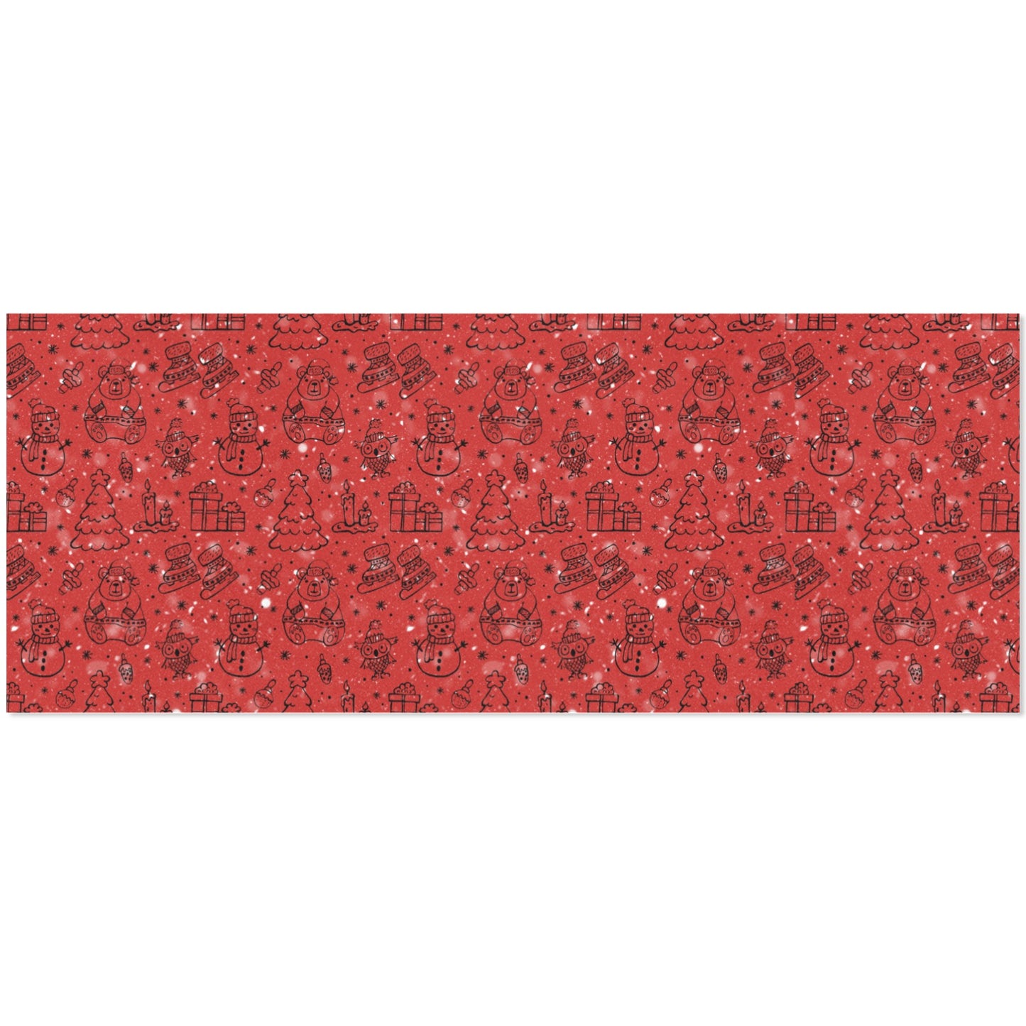 Red Christmas Gift Wrapping Paper 58"x 23" (3 Rolls)
