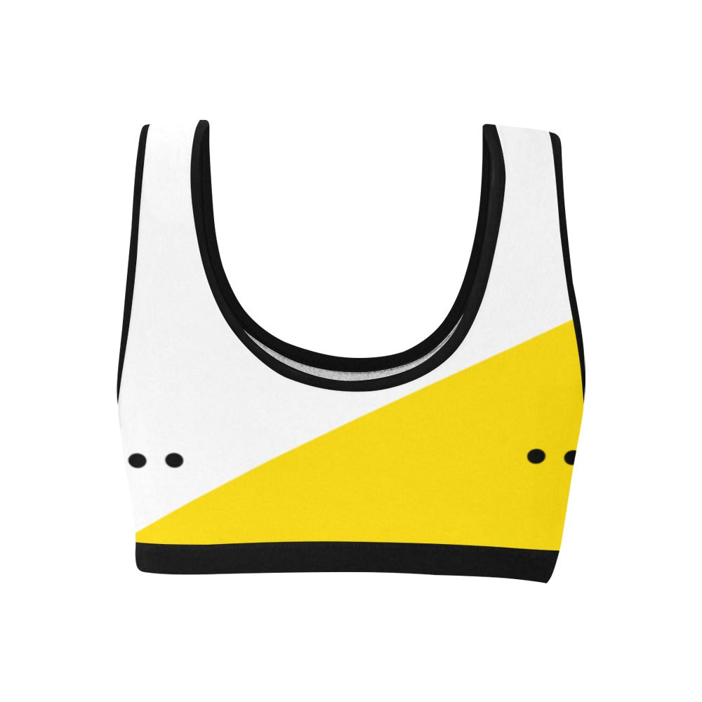 Black & Yellow Women's Sports Bra