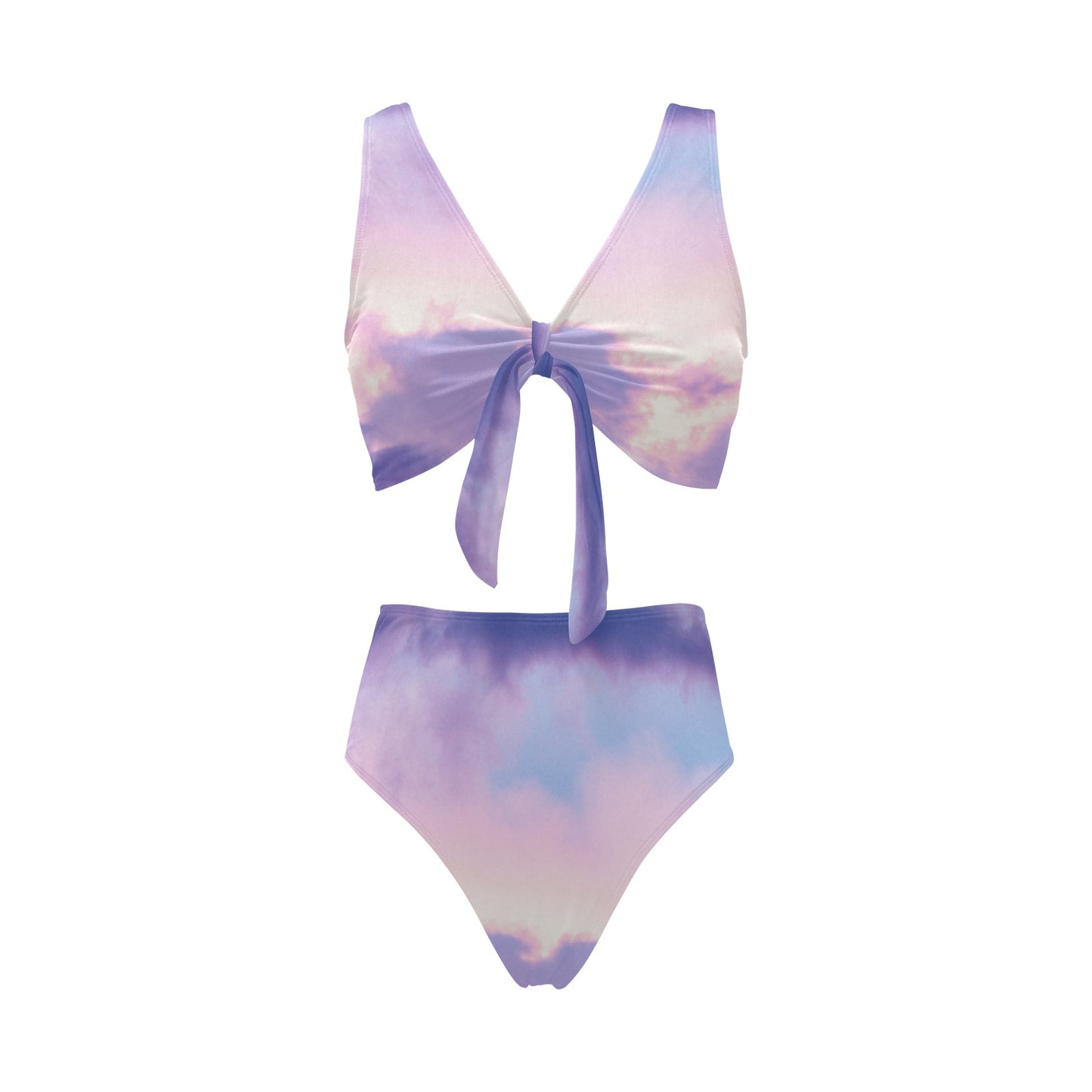 Pastel Skies Chest Bow Tie Bikini Swimsuit