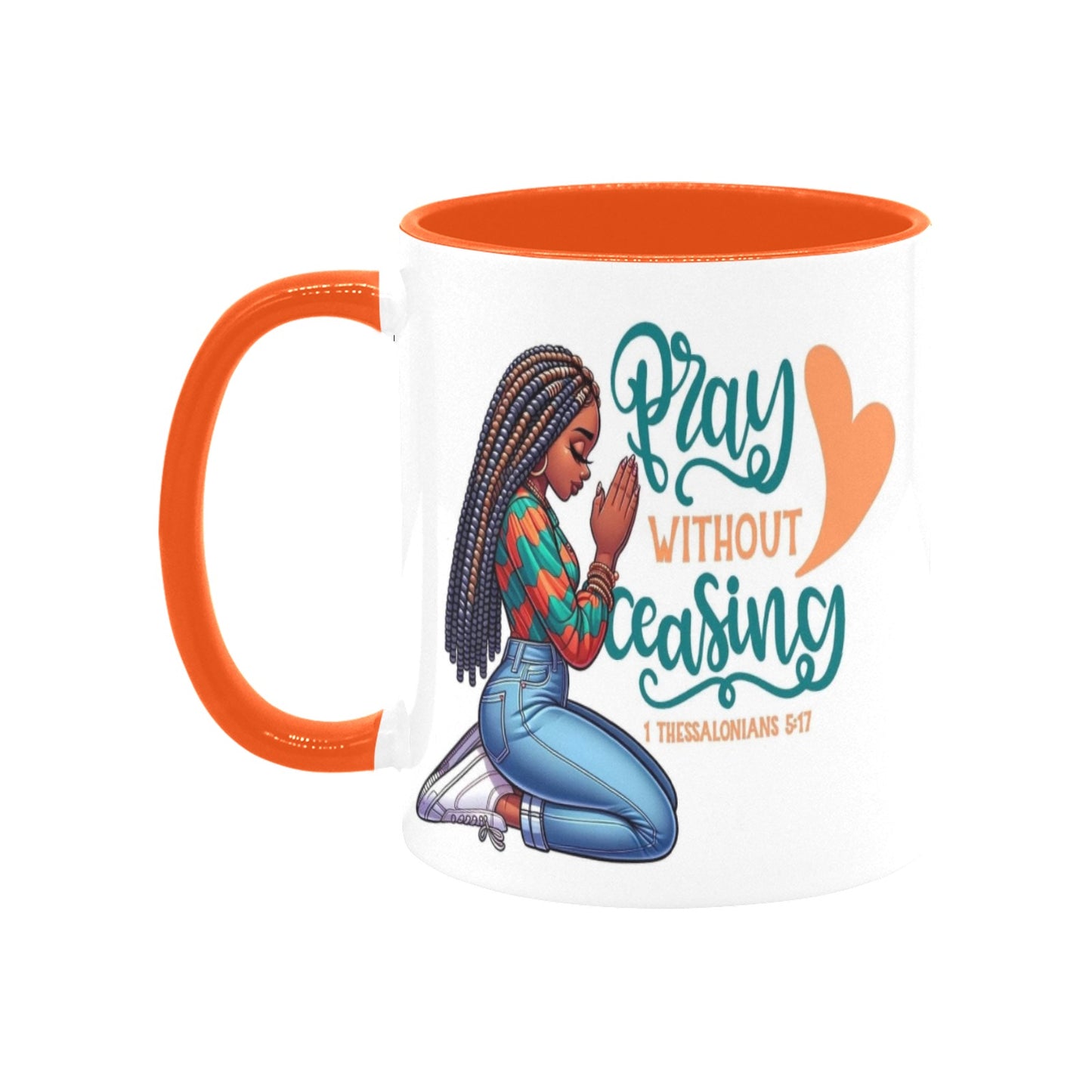 Pray Without Ceasing Custom Inner Color Mug (11oz)