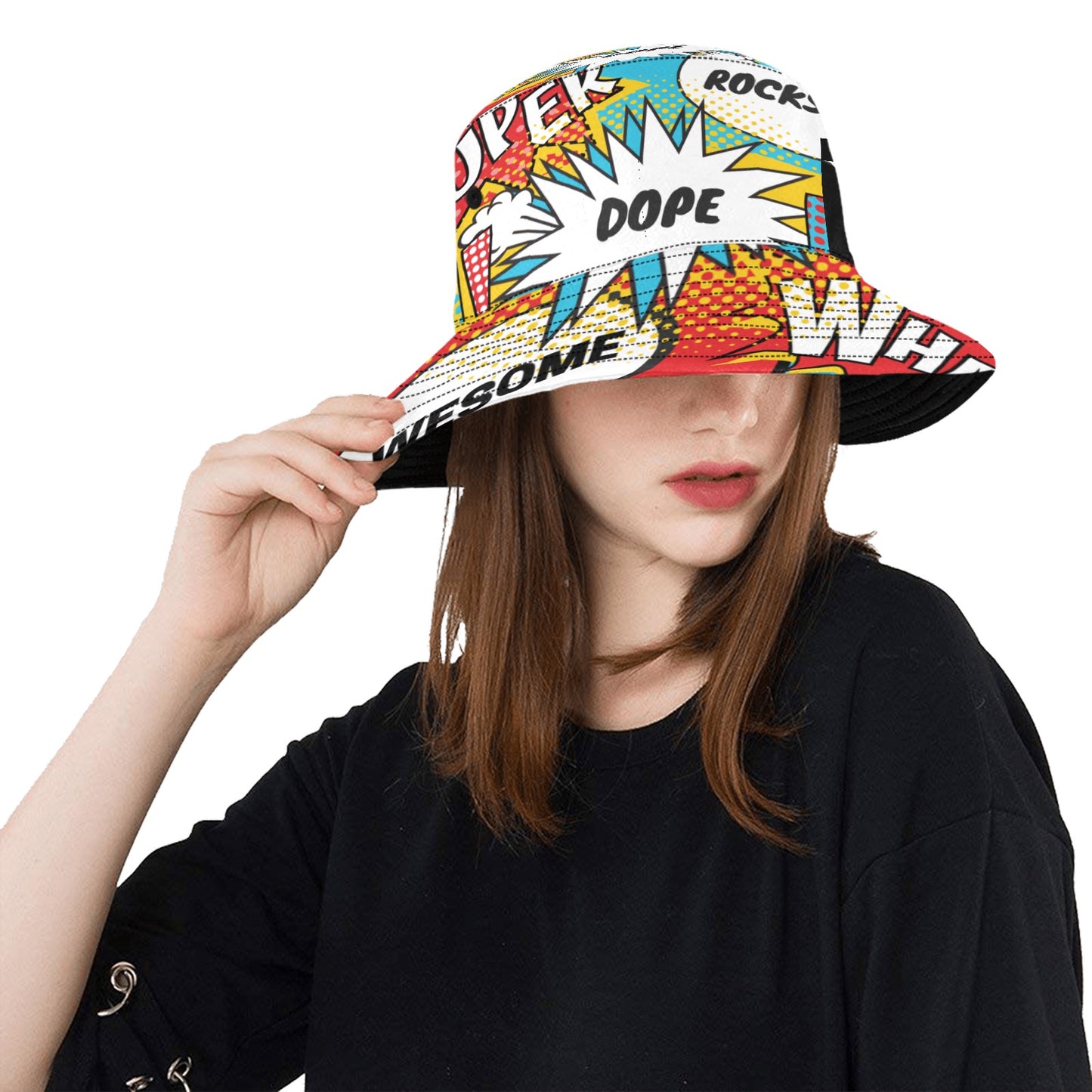 Comic Words Unisex Bucket Hat