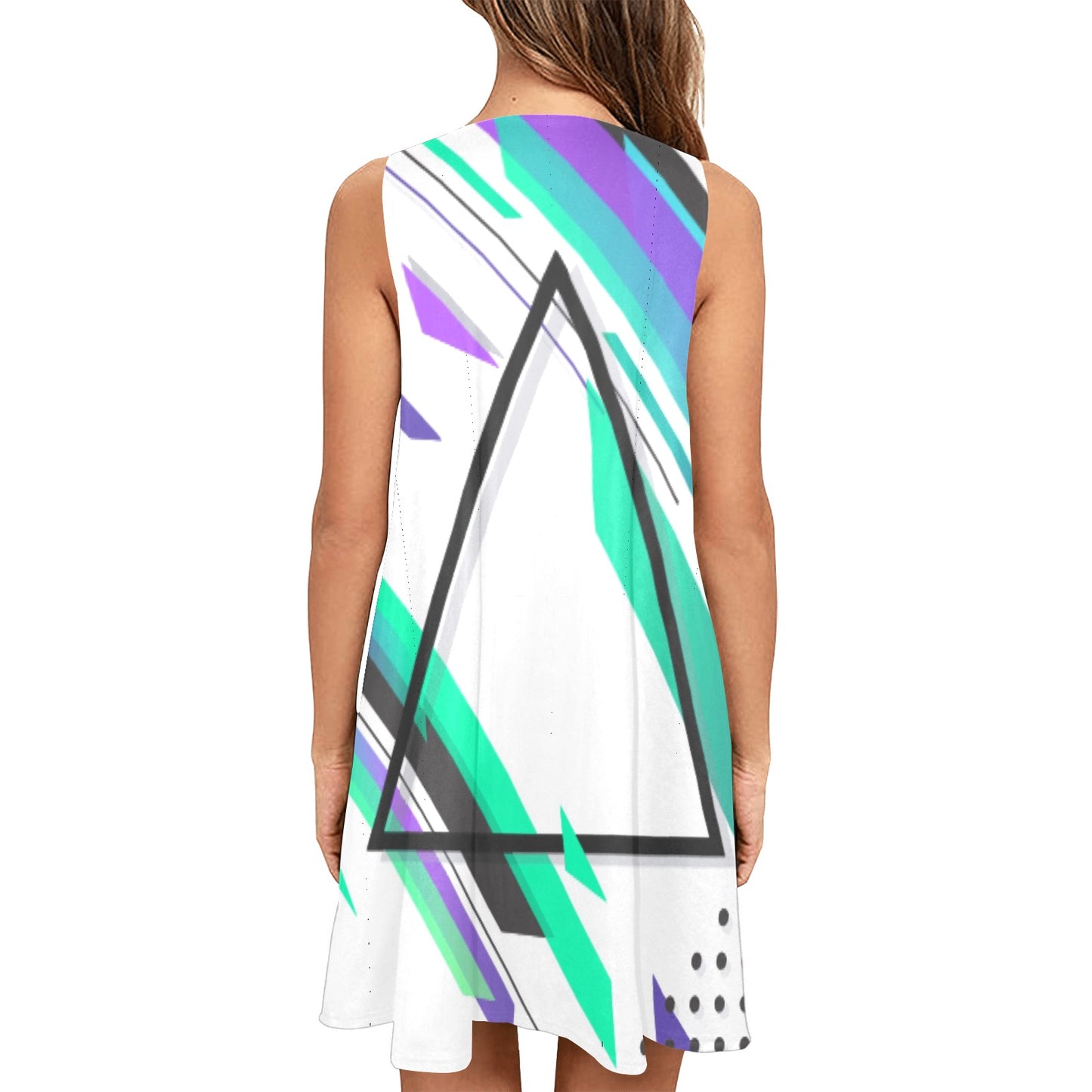 Retro Skate Sleeveless A-Line Pocket Dress