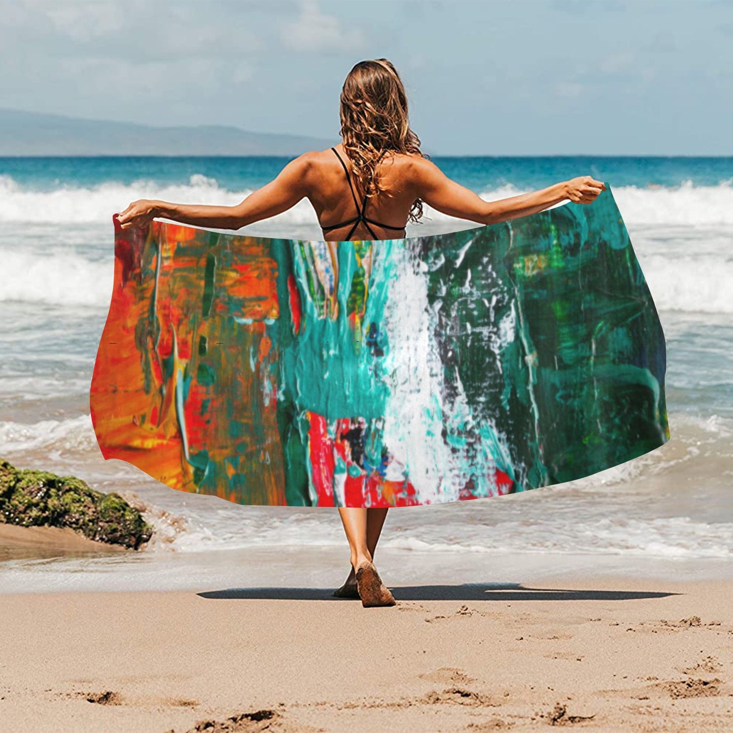 Painting Beach Towel 32"x 71"