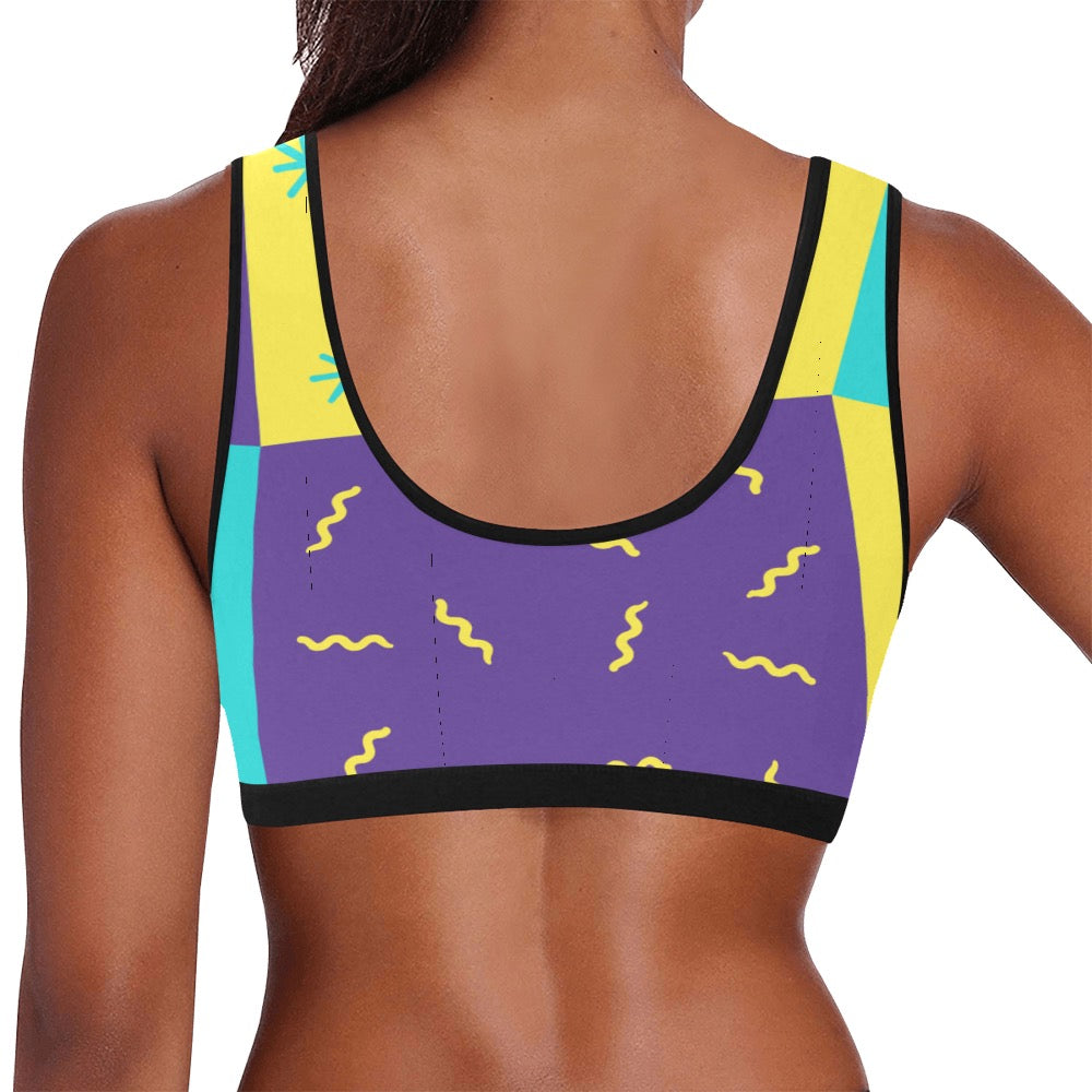 Purple Party Women's Sports Bra