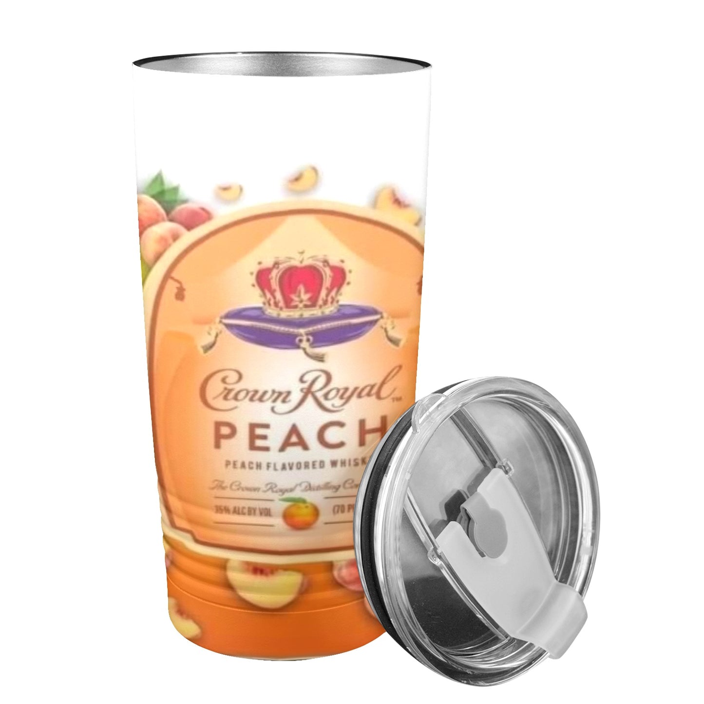 Crown Royal Peach 20oz Insulated Stainless Steel Mobile Tumbler